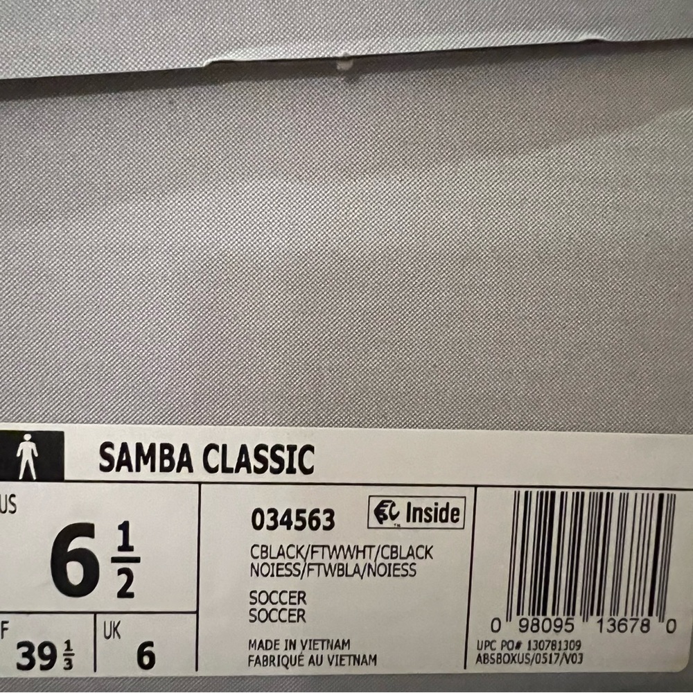 NWT Adidas Samba Classic Sneakers Black Brown Gum Sole Size Men 6.5/Women 7.5 - Picture 11 of 13